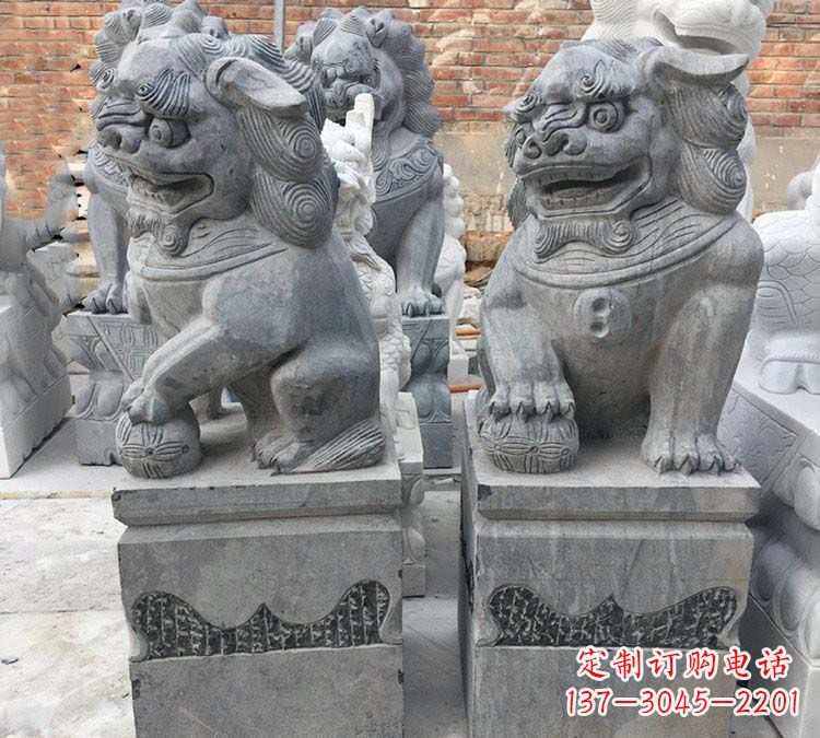 太原青石仿古狮子雕塑