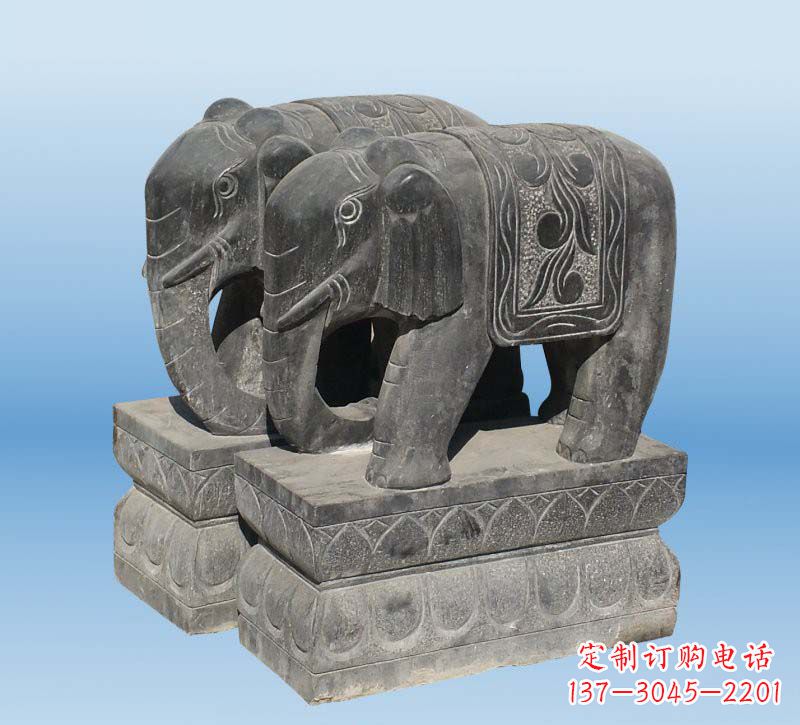 太原仿古石雕大象,雕刻出精美之美