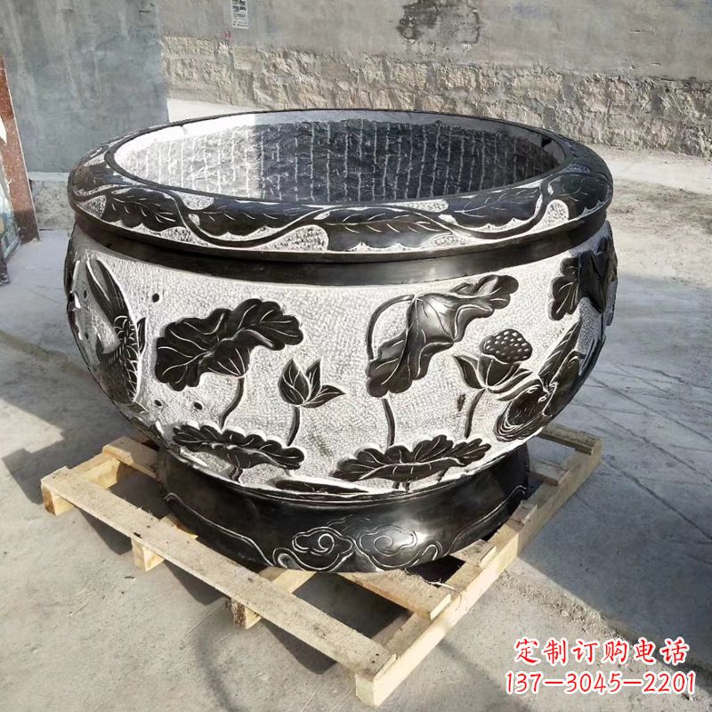 太原欣赏古典韵味,青石仿古水缸雕塑尽显典雅