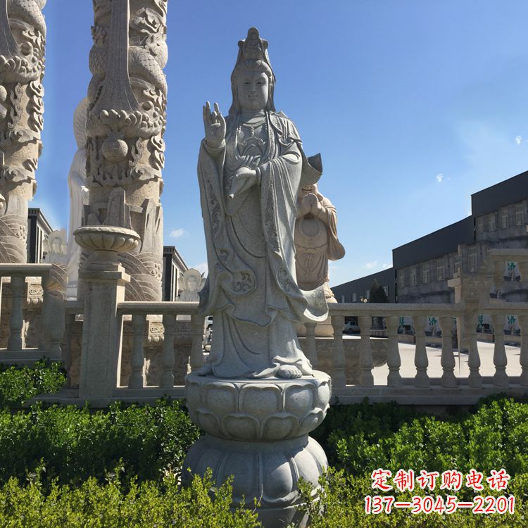 太原精美神圣的观音菩萨石雕塑