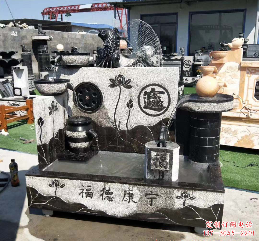 太原青石水池石雕——美丽水中景观