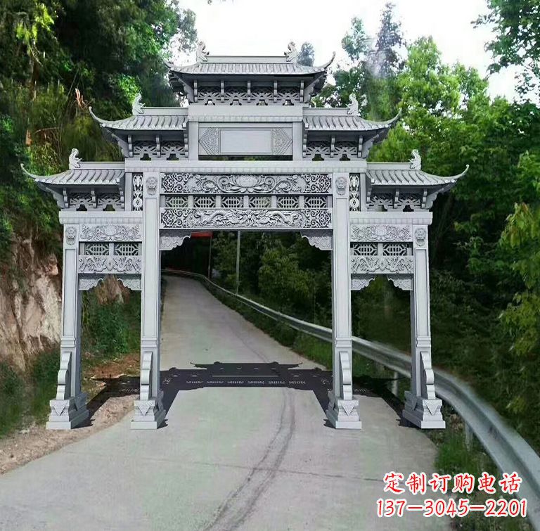 太原青石牌坊雕塑,演绎精致经典