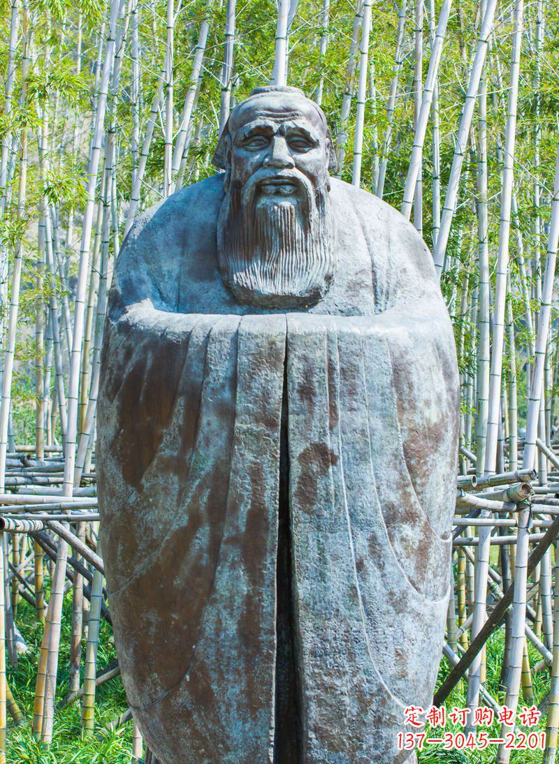太原青铜孔子人像雕塑,真实还原历史智慧精神