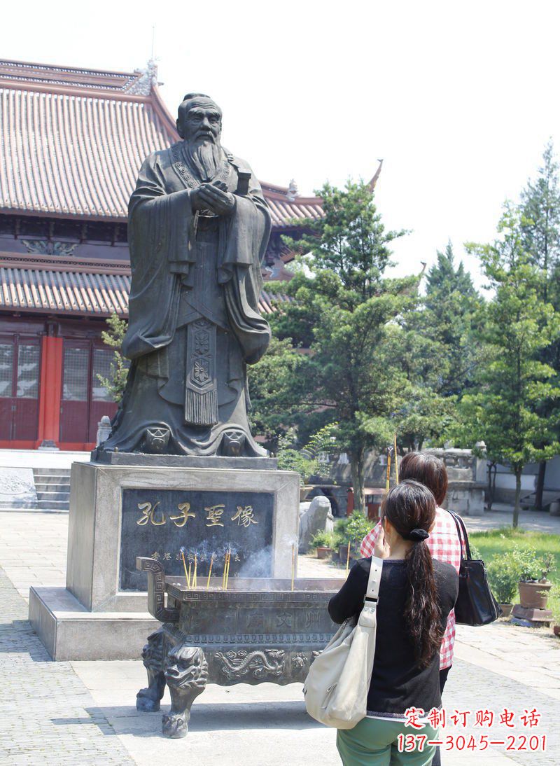太原中领雕塑推出精致青铜孔子雕塑,考究工艺,…