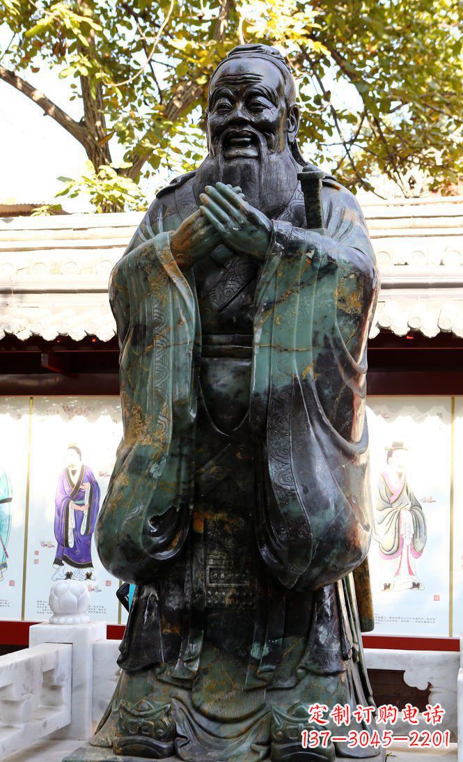 太原青铜孔子行教像,把智慧和精神传承