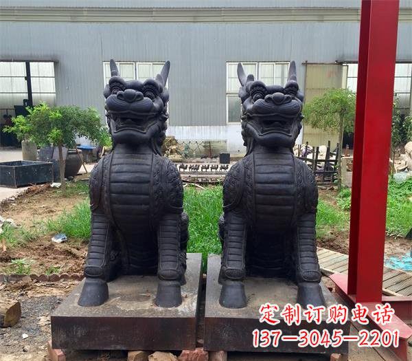 太原青铜精美麒麟雕塑,注入艺术气息