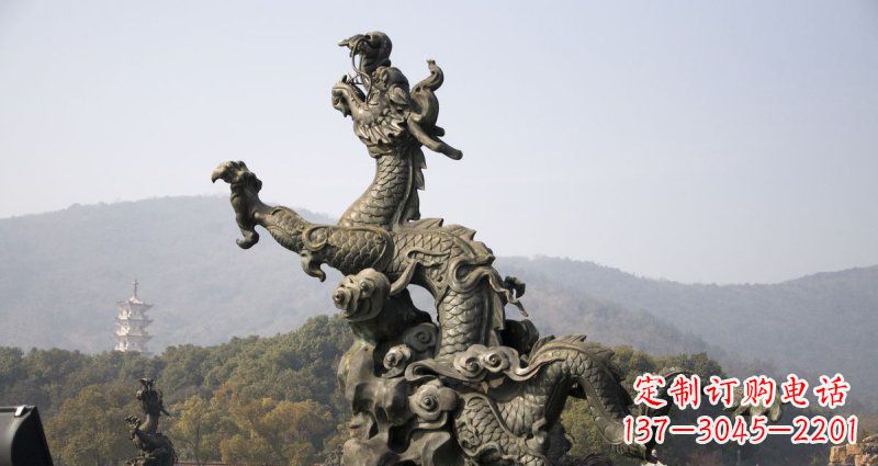 太原青铜神龙出水铜雕