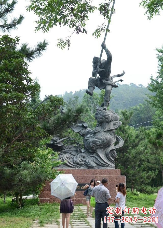 太原佛教中的传奇:青铜孙悟空雕塑