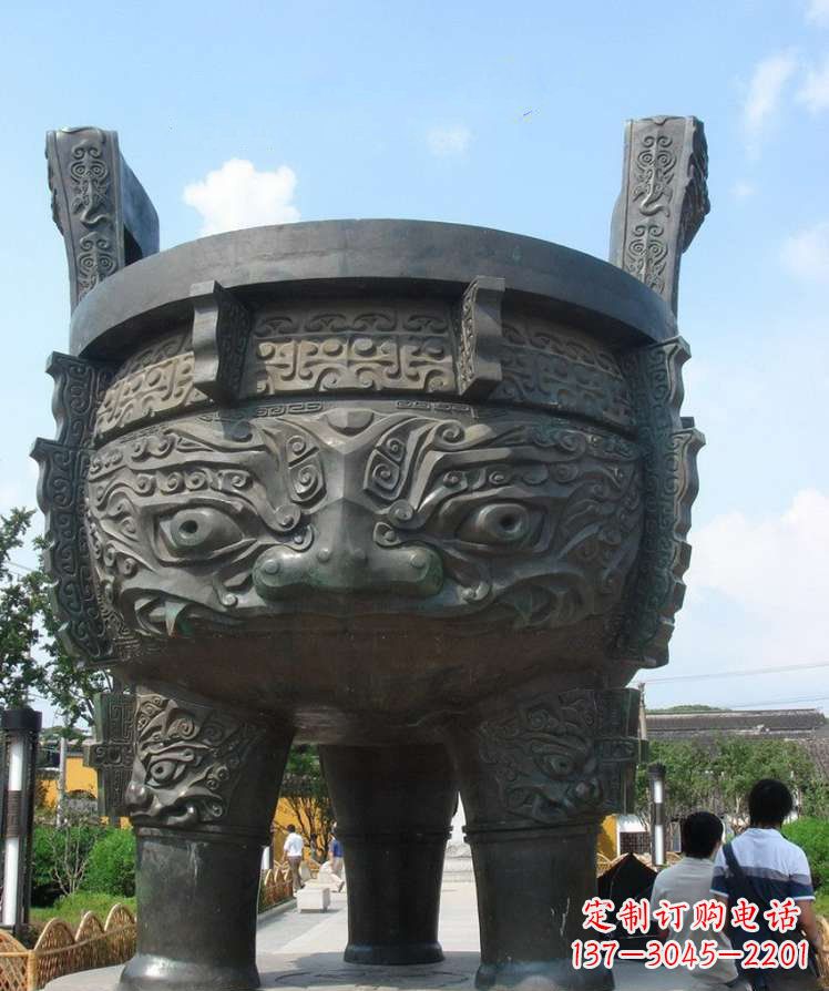 太原正宗青铜香炉三足铜鼎雕塑