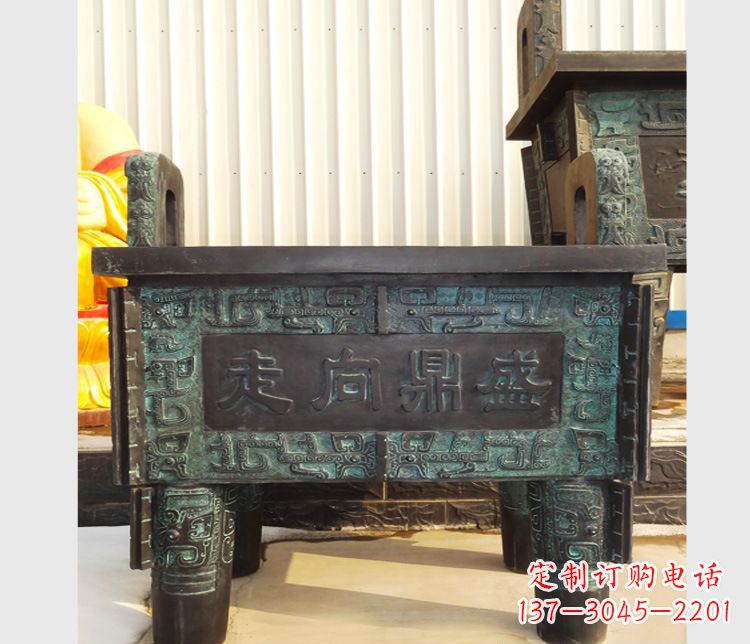 太原青铜香炉雕塑,传承中国文化