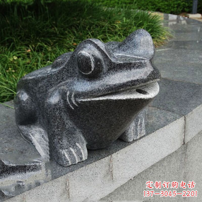 太原青蛙石雕喷水雕塑