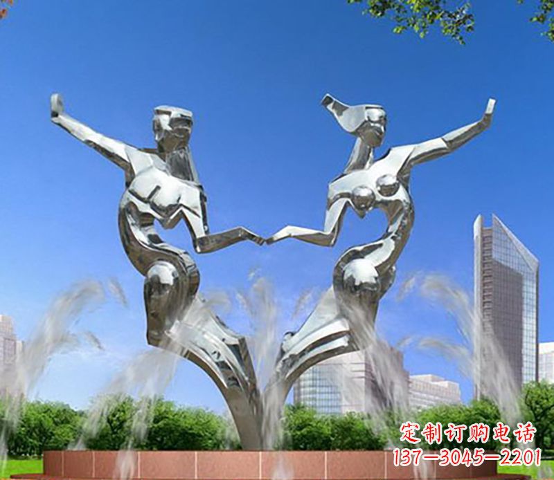 太原情侣跳舞不锈钢抽象人物