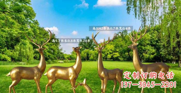 太原美轮美奂的鹿雕塑,是铜雕工艺在古典雕塑艺…