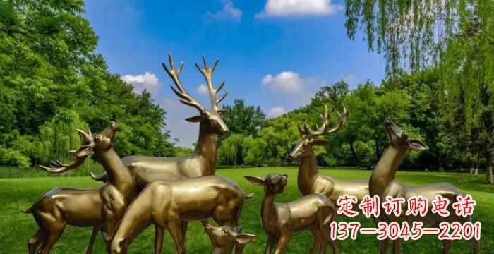 太原群雄逐鹿,高贵精美的鹿雕塑