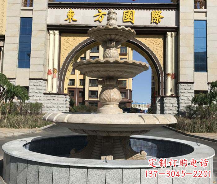 太原三层欧式喷泉小区石雕