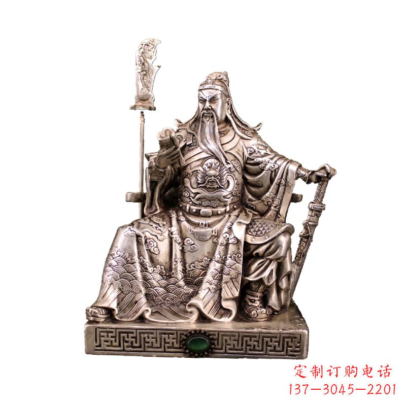太原体现英雄风范的关公雕塑