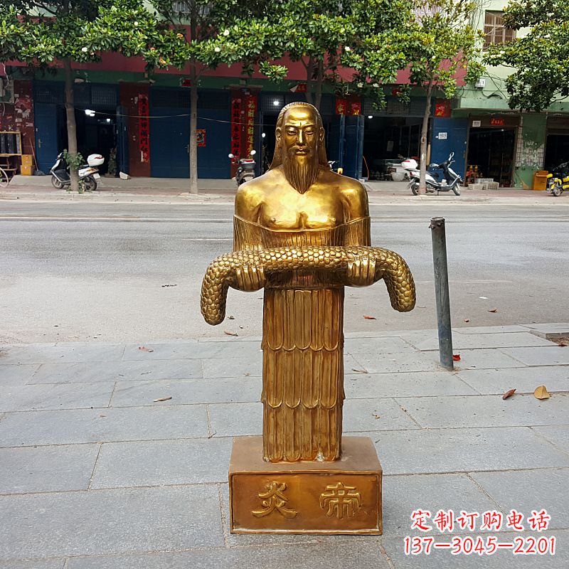 太原昆仑山神农雕塑像,传承古老艺术