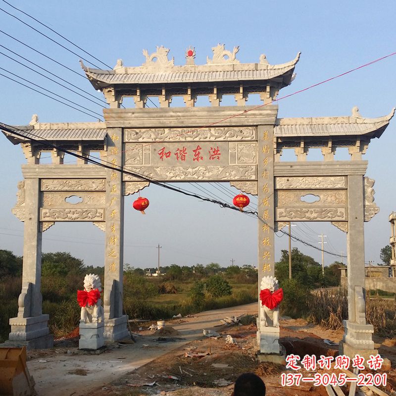 太原让你爱上石牌坊雕塑