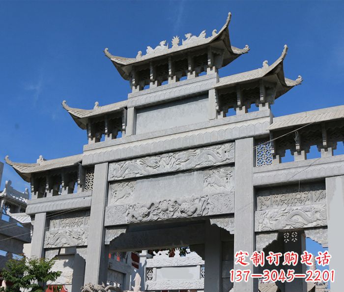 太原定制牌坊石雕,纪念无价的美好记忆