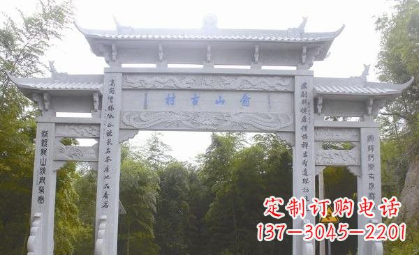 太原三门道路牌坊石雕