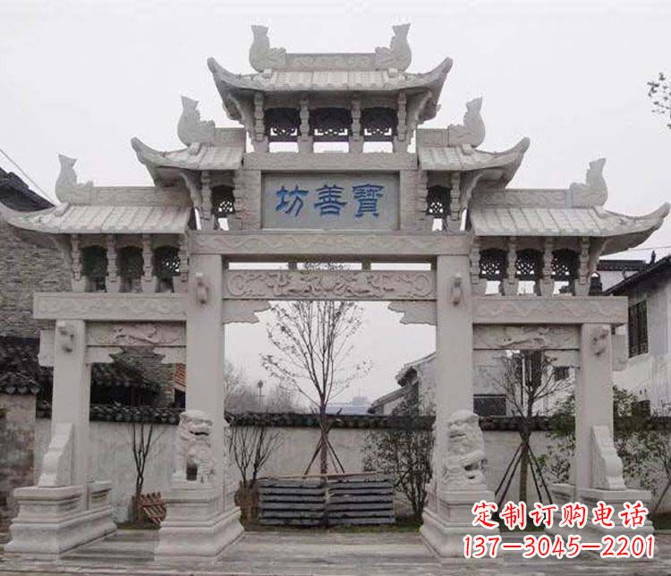太原领雕塑:精美石牌坊石雕艺术品