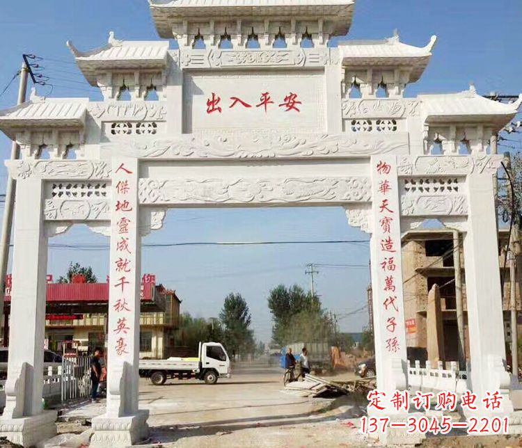 太原三门石牌坊石雕艺术