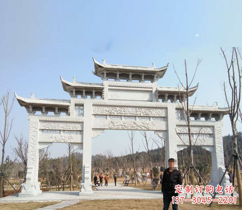 太原中领雕塑-牌坊石雕精美无比