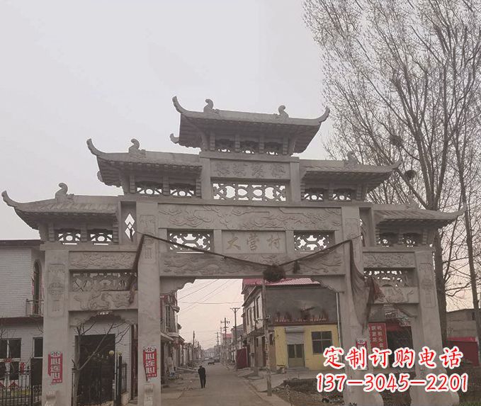 太原精美牌坊石雕,定制精美属于您的雕塑