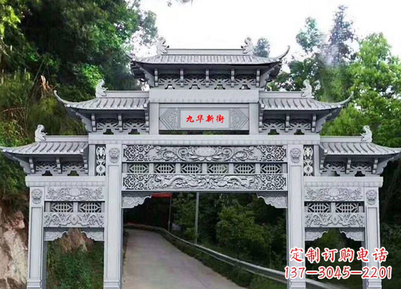 太原三门五楼石雕牌坊