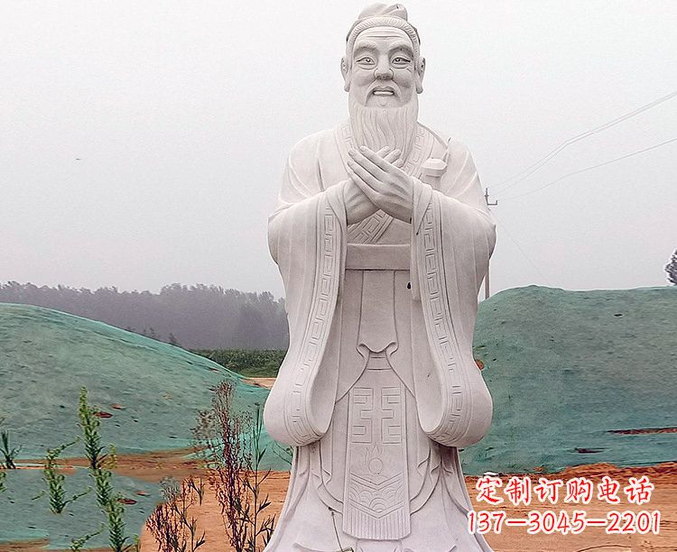 太原中领雕塑:精致雕刻的少海公园孔子雕像