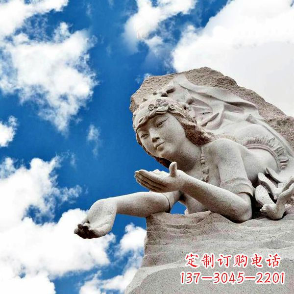 太原传说中的精卫—大理石雕塑
