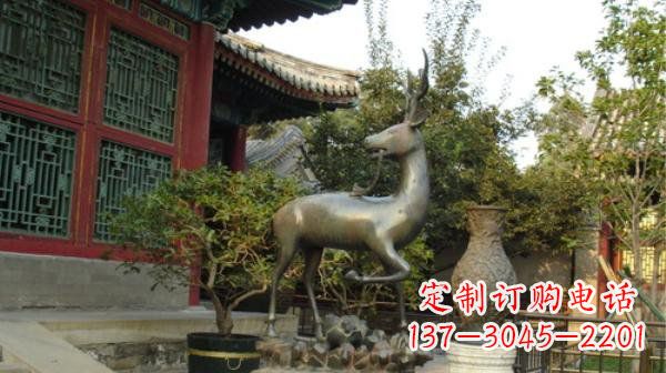 太原神鹿寺庙铜雕动物定制