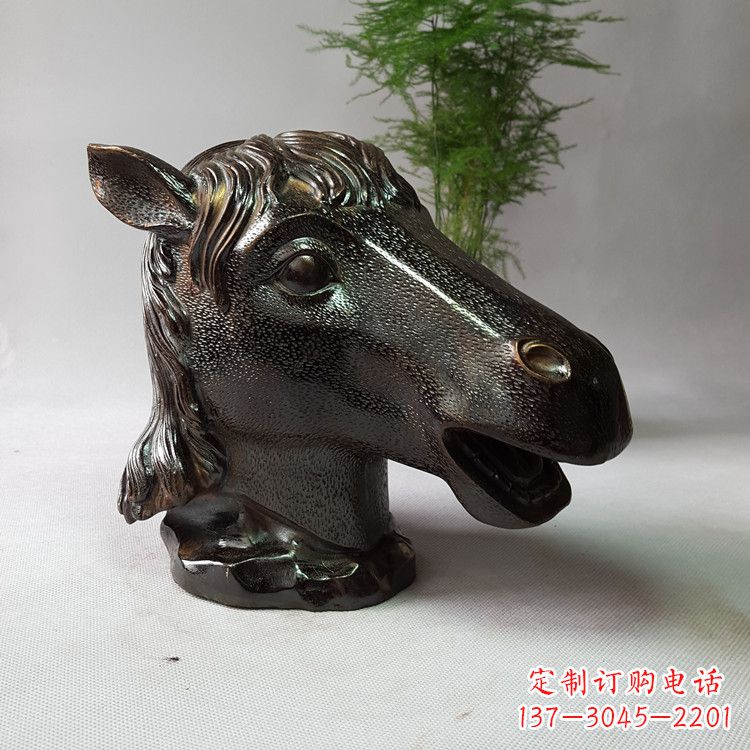 太原中领雕塑:生肖马铸铜兽首