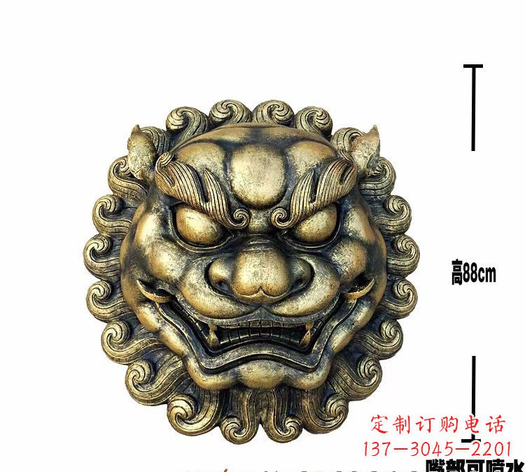 太原领雕品质狮子头铜雕