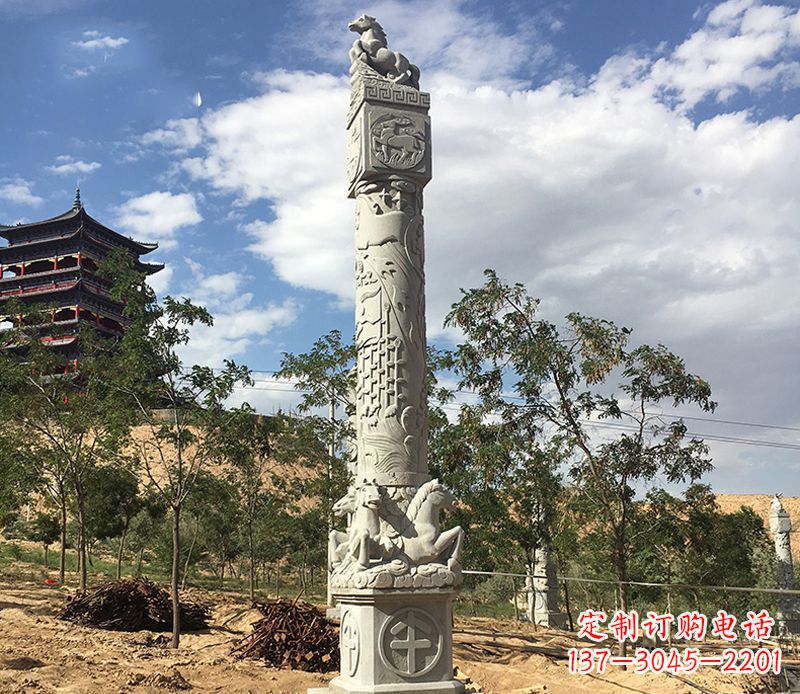 太原十二生肖午马柱石雕,深刻铭刻你的特殊瞬间