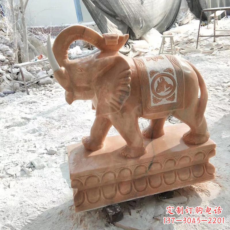 太原石雕大象招财大象吉祥大象寺庙大象