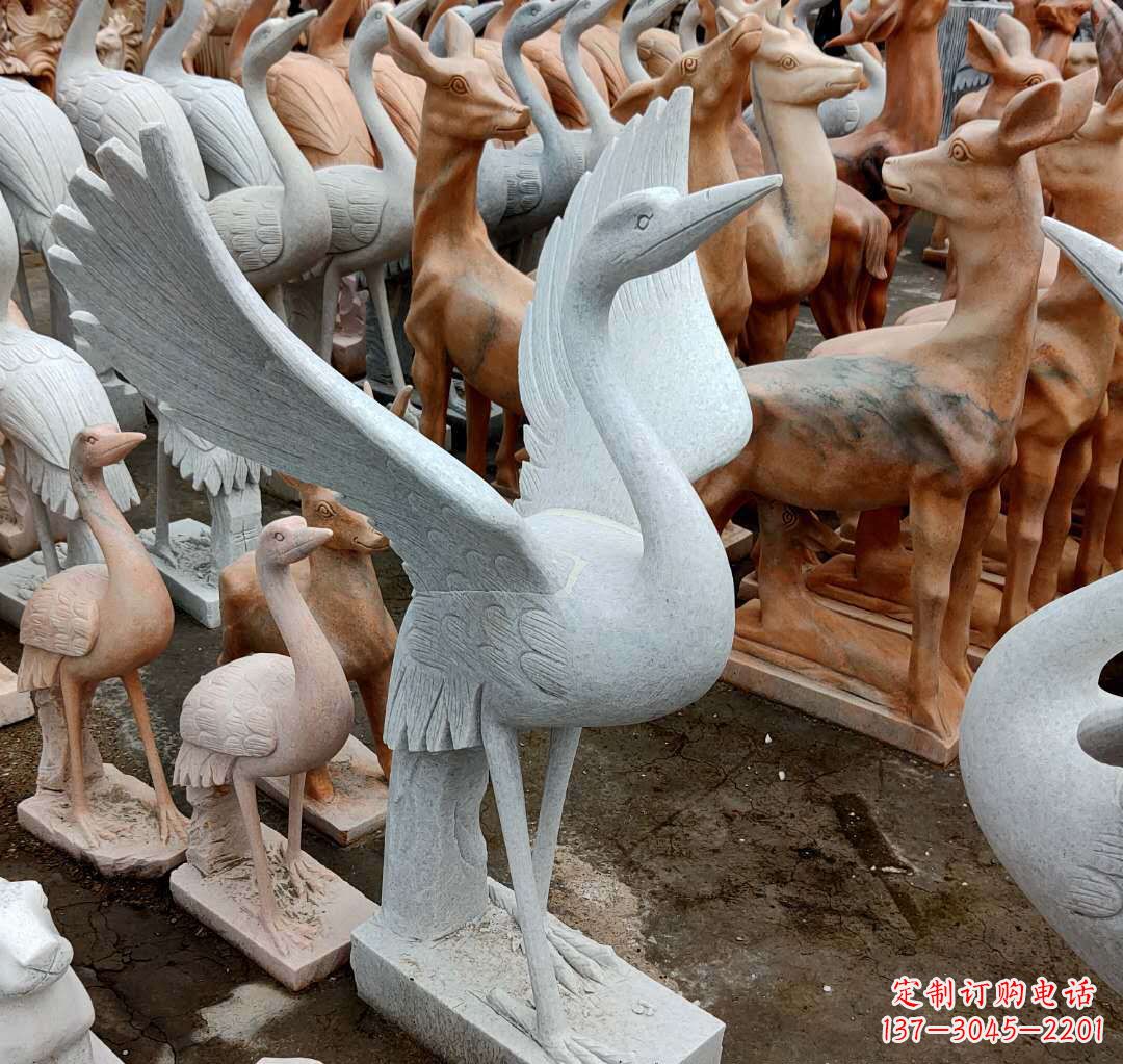 太原丹顶鹤雕塑,令您汲取自然之美