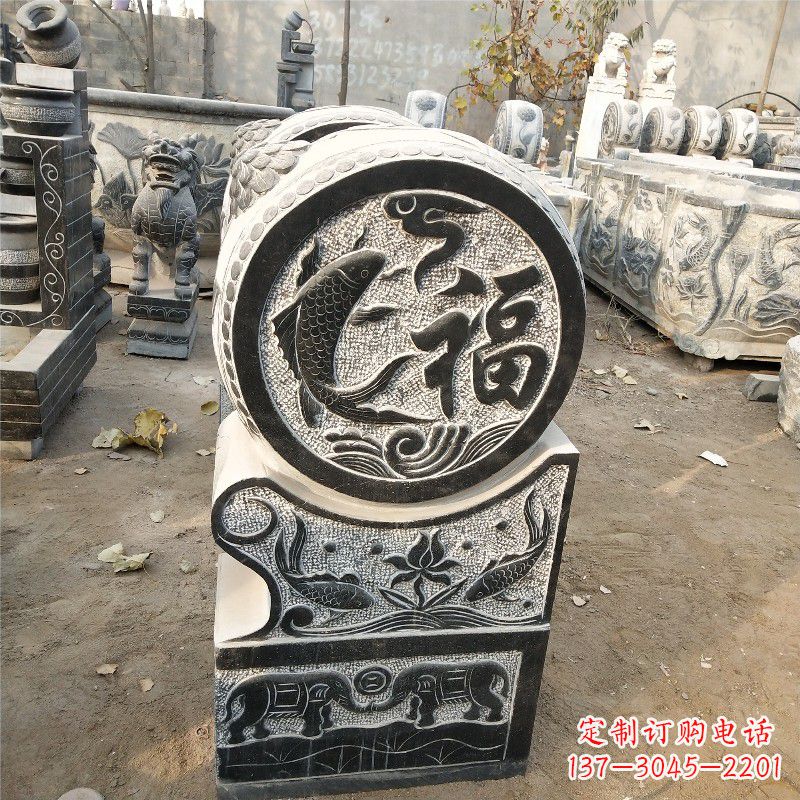 太原一流仿古抱鼓门墩石雕塑