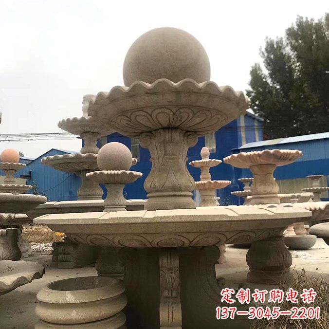 太原拥有祥和之美的玉石风水球雕塑