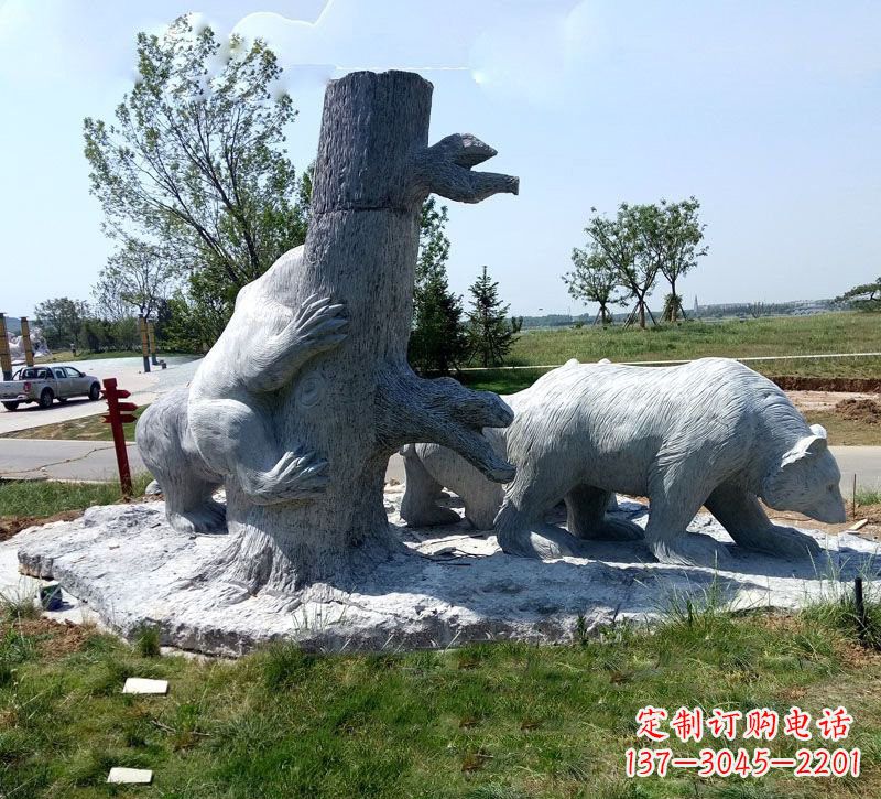 太原欧洲风格狗熊公园雕塑