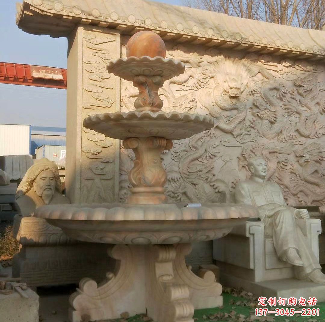 太原中领雕塑精美石雕喷泉雕塑,是一款独特的雕…