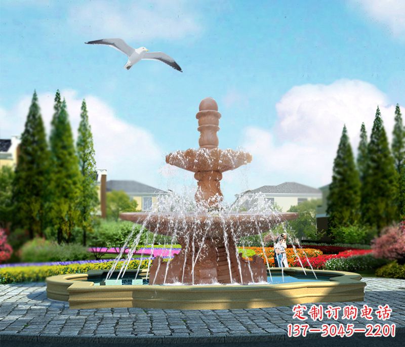 太原石雕流水招财喷泉雕塑,让你迎接财运来临