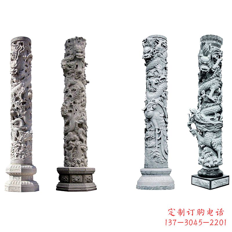 太原精美绝伦的石雕龙柱