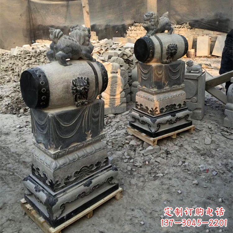 太原定制大象雕塑石雕门墩,传承中国古典文化