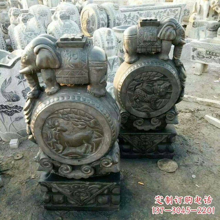太原高品质石雕门墩石雕雕塑,打造优雅大气的家居空间