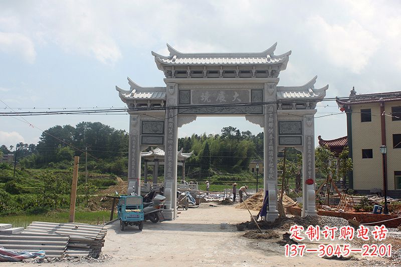 太原石雕牌坊 浮雕墙仿古