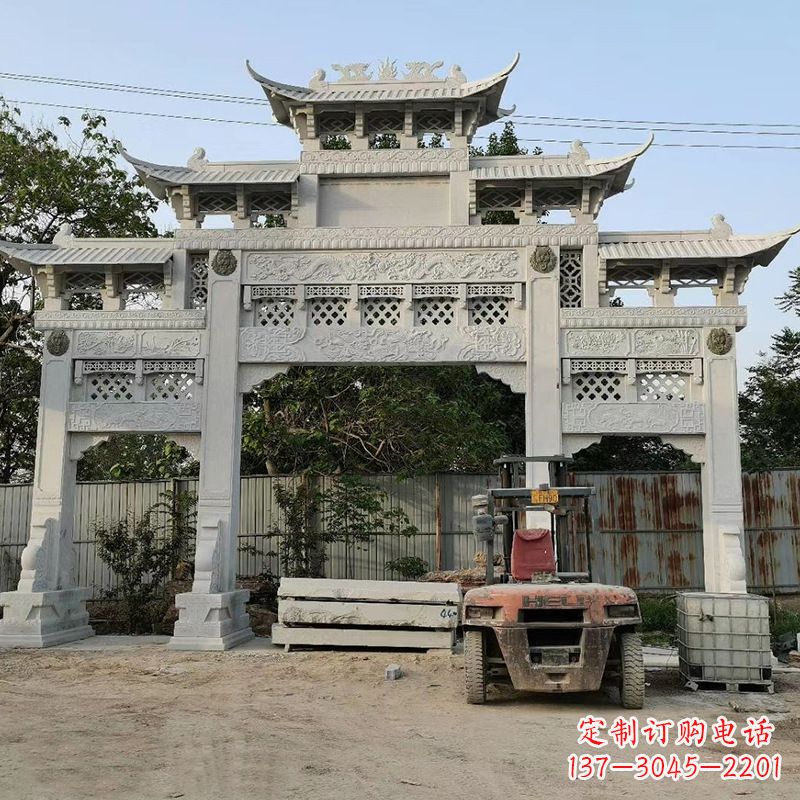 太原石雕牌坊楼兰雕塑产品介绍: