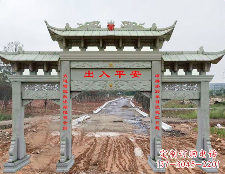 太原石雕牌楼牌坊雕塑,展示文化瑰宝
