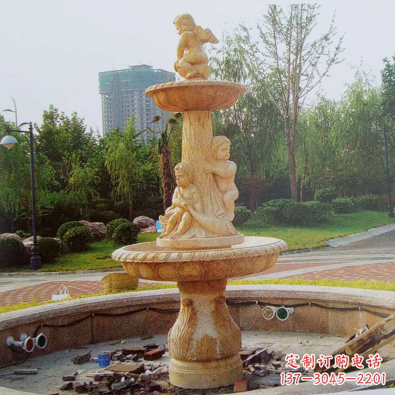 太原石雕喷泉龙头——美观优雅的水景定制