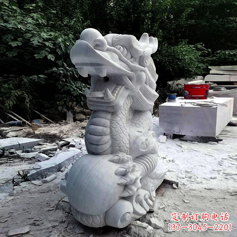 太原精美石雕龙首喷水雕塑